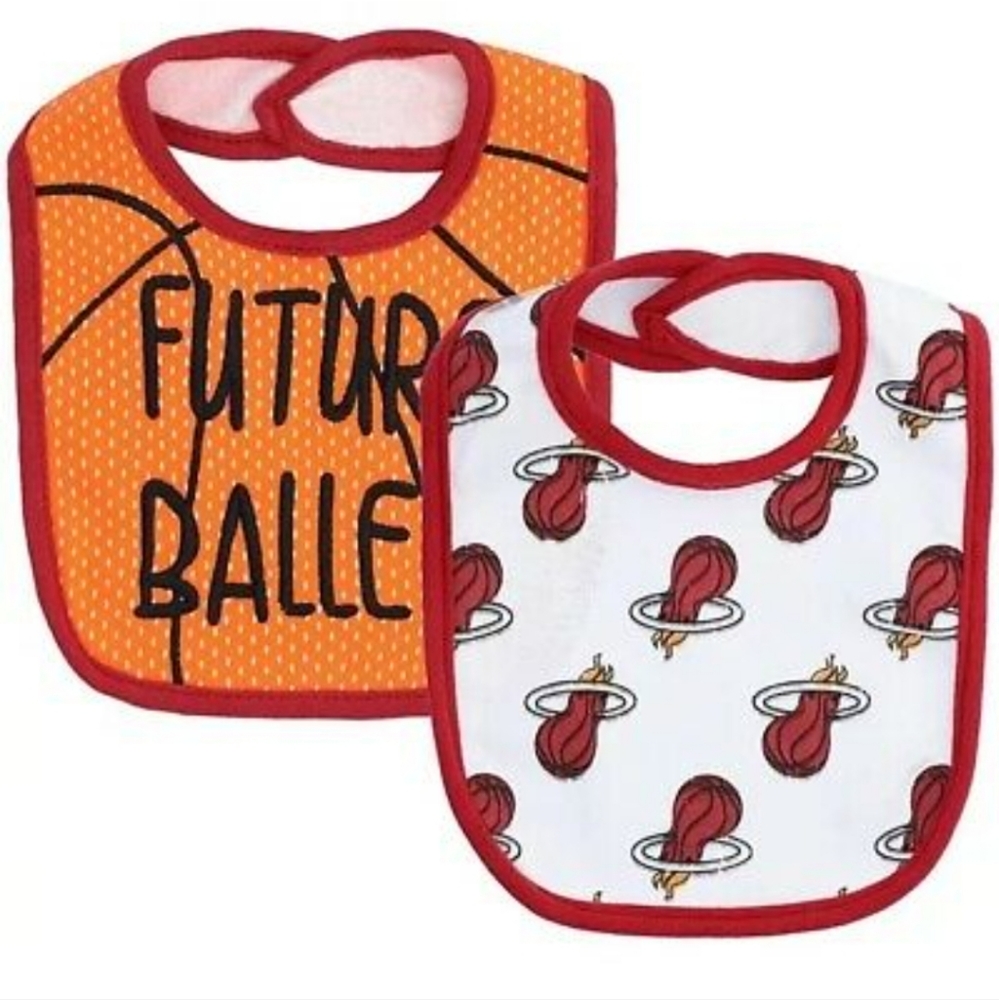 Infant Miami Heat Baby Bibs